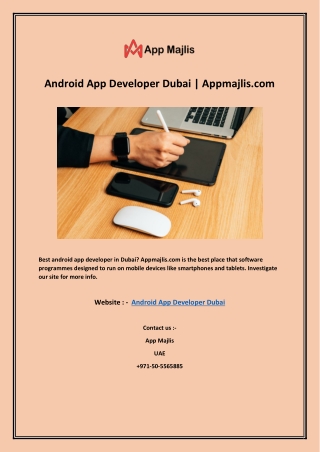 Android App Developer Dubai | Appmajlis.com