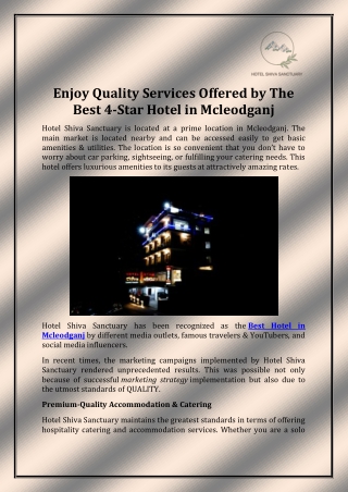Best Hotel in Mcleodganj