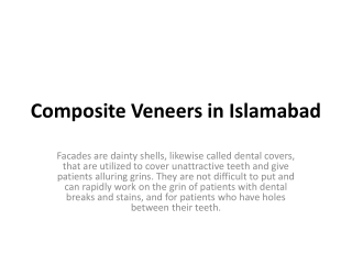 Composite Veneers in Islamabad