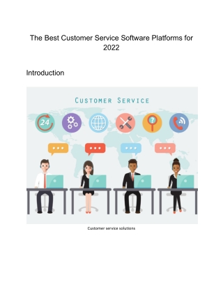 The Best Customer Service Software Platforms for 2022