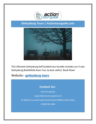 Gettysburg Tours | Actiontourguide.com