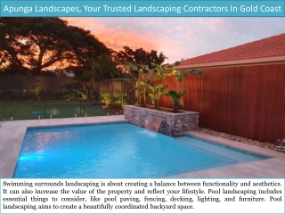 What Is the Importance of Pool Surrounds Landscaping in Gold Coast?