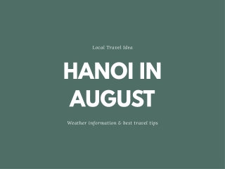 HANOI IN AUGUST