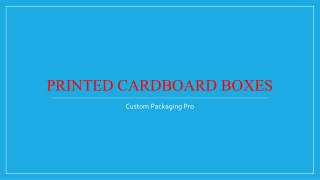 Printed Cardboard Boxes