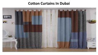 Cotton Curtains In Dubai
