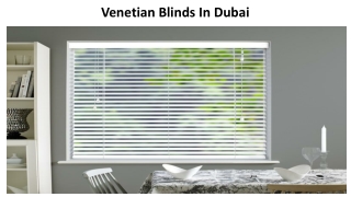 Venetian Blinds In Dubai