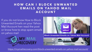 How Can I Block Unwanted Emails on Yahoo Mail Account