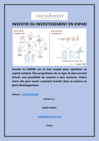 INVESTIR OU INVESTISSEMENT EN EHPAD