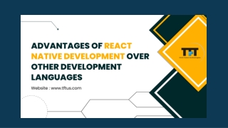 Advantages of React Native Development over other development languages