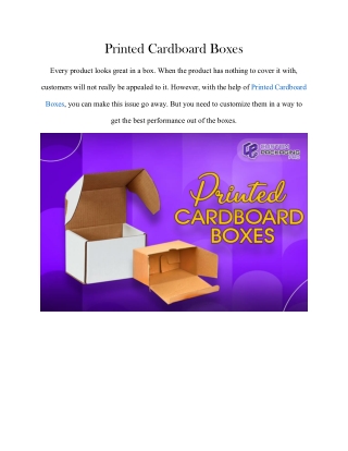 Printed Cardboard Boxes