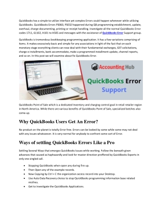 How to Fix QuickBooks Error Support