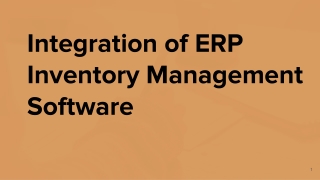 Integration of ERP Inventory Management Software