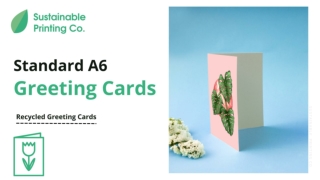 Standard A6 Greeting Cards - Sustainable Printing