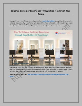 Enhance Customer Experience Through Sign Holders at Your Salon-converted