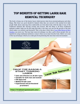 Top benefits of getting laser hair removal technique