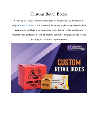 Custom Retail Boxes