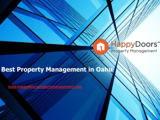 Best Property Management in Oahu - www.happydoorspropertymanagement.com