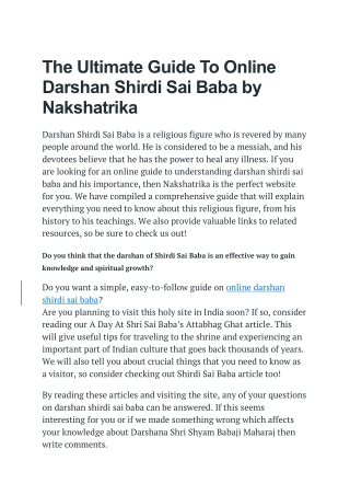 The Ultimate Guide To Online Darshan Tirupati Balaji by Nakshatrika