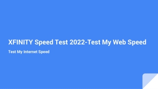 XFINITY Speed Test