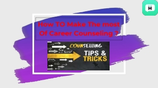 How TO Make The most Of Career Counseling _