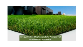 Hire Our Certified Professionals For Artificial Turf Installation In Charlotte NC