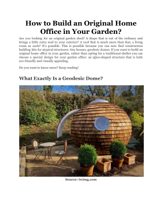 How to Build an Original Home Office in Your Garden_