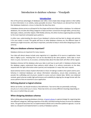Introduction to database schemas