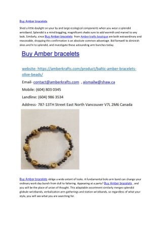 Buy Amber bracelets