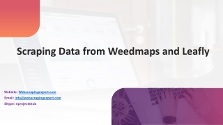 Scraping Data from Weedmaps and Leafly