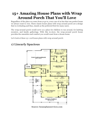 15  Amazing House Plans with Wrap Around Porch That You’ll Love
