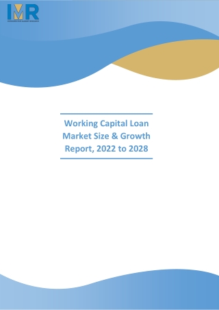 Working Capital Loan Market
