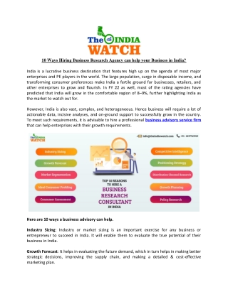 10 Ways Hiring Business Research Agency can help your Business in India