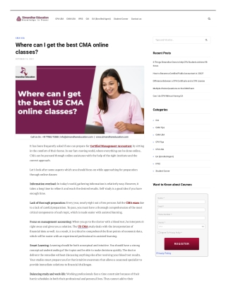 Where can I get the best CMA online classes?