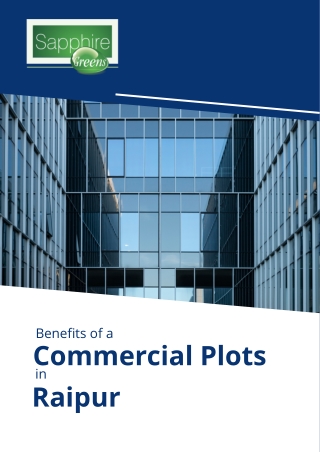 Benefits of a commercial plot in raipur