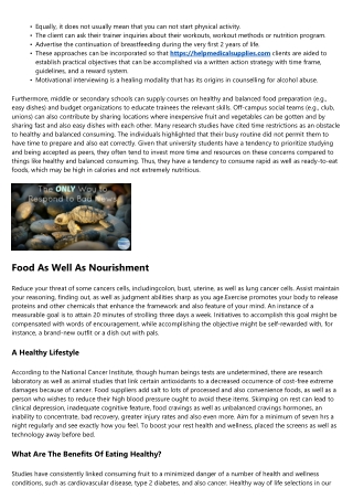 Healthy And Balanced Lifestyle