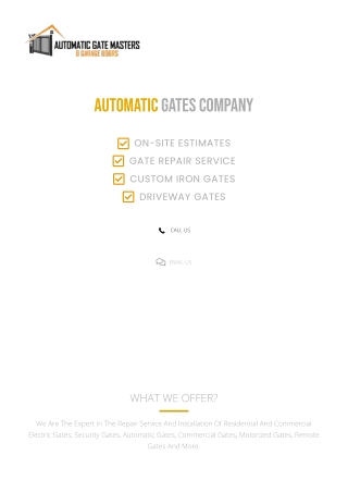 Automatic Gate Repair San Jose CA