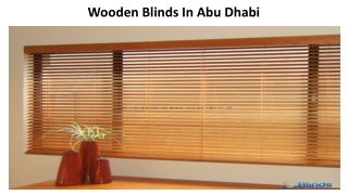 Wooden Blinds In Abu Dhabi