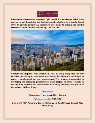 Cornerstone Cphl.com.hk