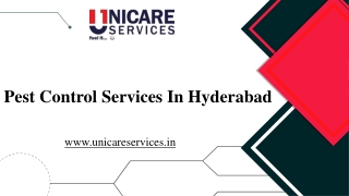 Pest Control Services In Hyderabad