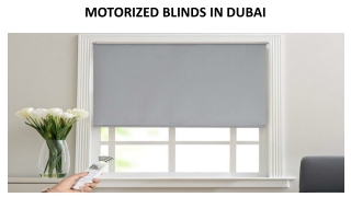 MOTORIZED BLINDS IN DUBAI