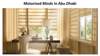 Motorized Blinds In Abu Dhabi