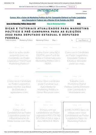 paraDepFed Blog de Marketing Político para Deputado Federal da Pré-Campanha à Eleição 2022-Brasil