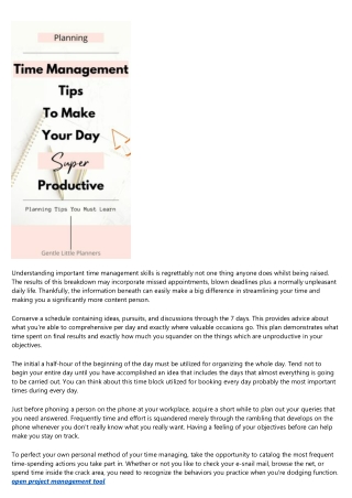 Why Effective Time Management Is One Thing You Should Assist