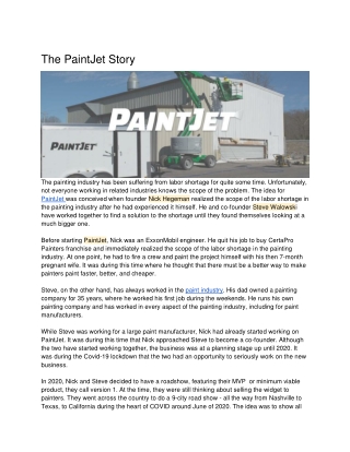 Story of Painjet