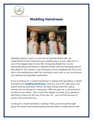 Wedding Hairdresser