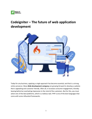 Codeigniter – The future of web application development