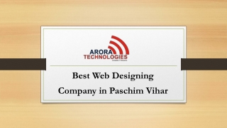 Best Web Designing Company in Paschim Vihar