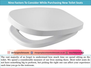 Nine Factors To Consider While Purchasing New Toilet Seats