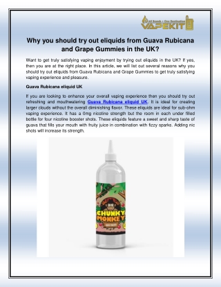 Guava Rubicana eliquid UK