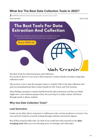 1What Are The Best Data Collection Tools In 2022